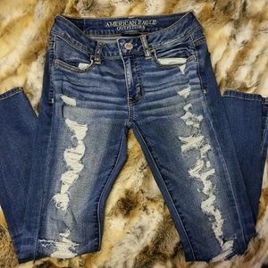 Destroyed medium wash Jeggings
